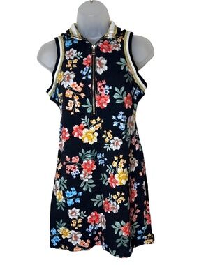 NWOT Boston Proper Floral Sleeveless Zip Mock Neck Dress XS